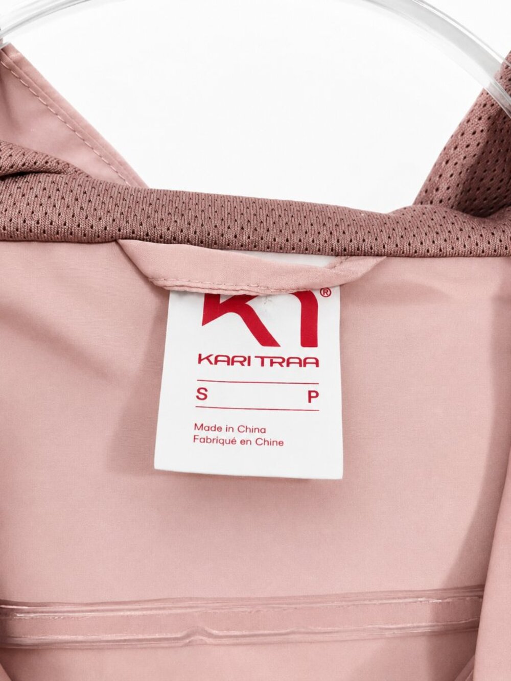 Kari Traa Sanne Wind Jacket Small Prim Pink Windbreaker Packable Hooded Full Zip - Picture 5 of 7